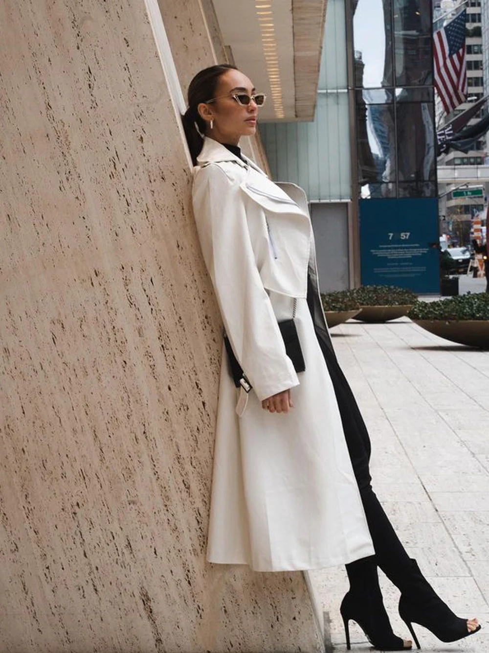 OMYX Leather Trench Coat - Image 6