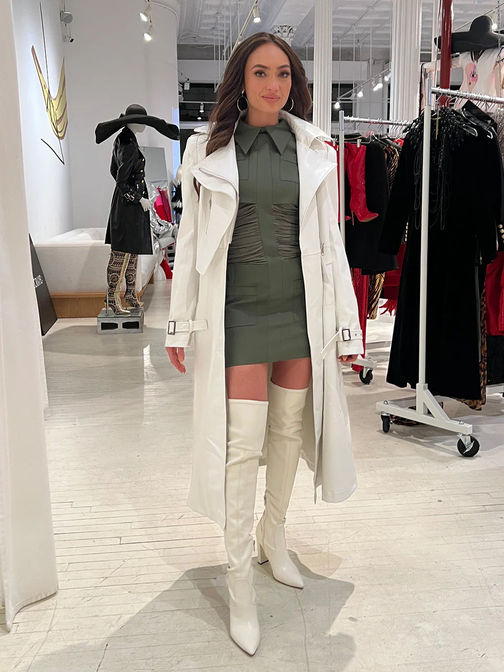 OMYX Leather Trench Coat - Image 8
