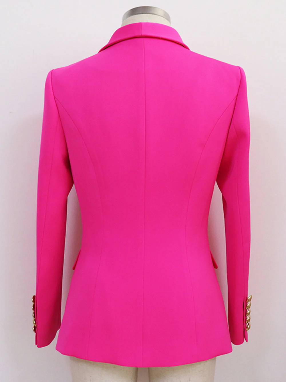 Oversized Fuchsia Double Breasted Blazer - Image 2