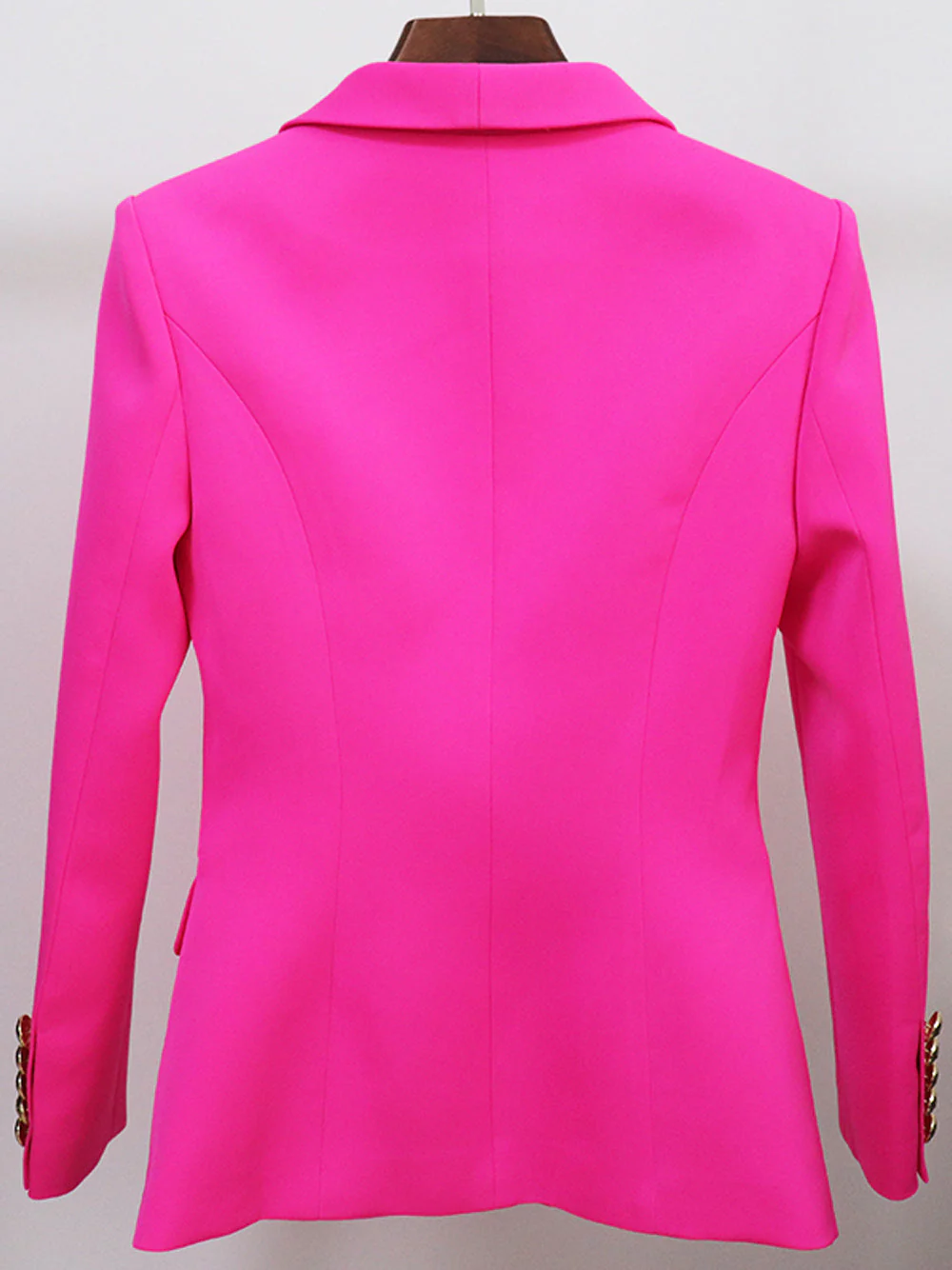 Oversized Fuchsia Double Breasted Blazer - Image 5