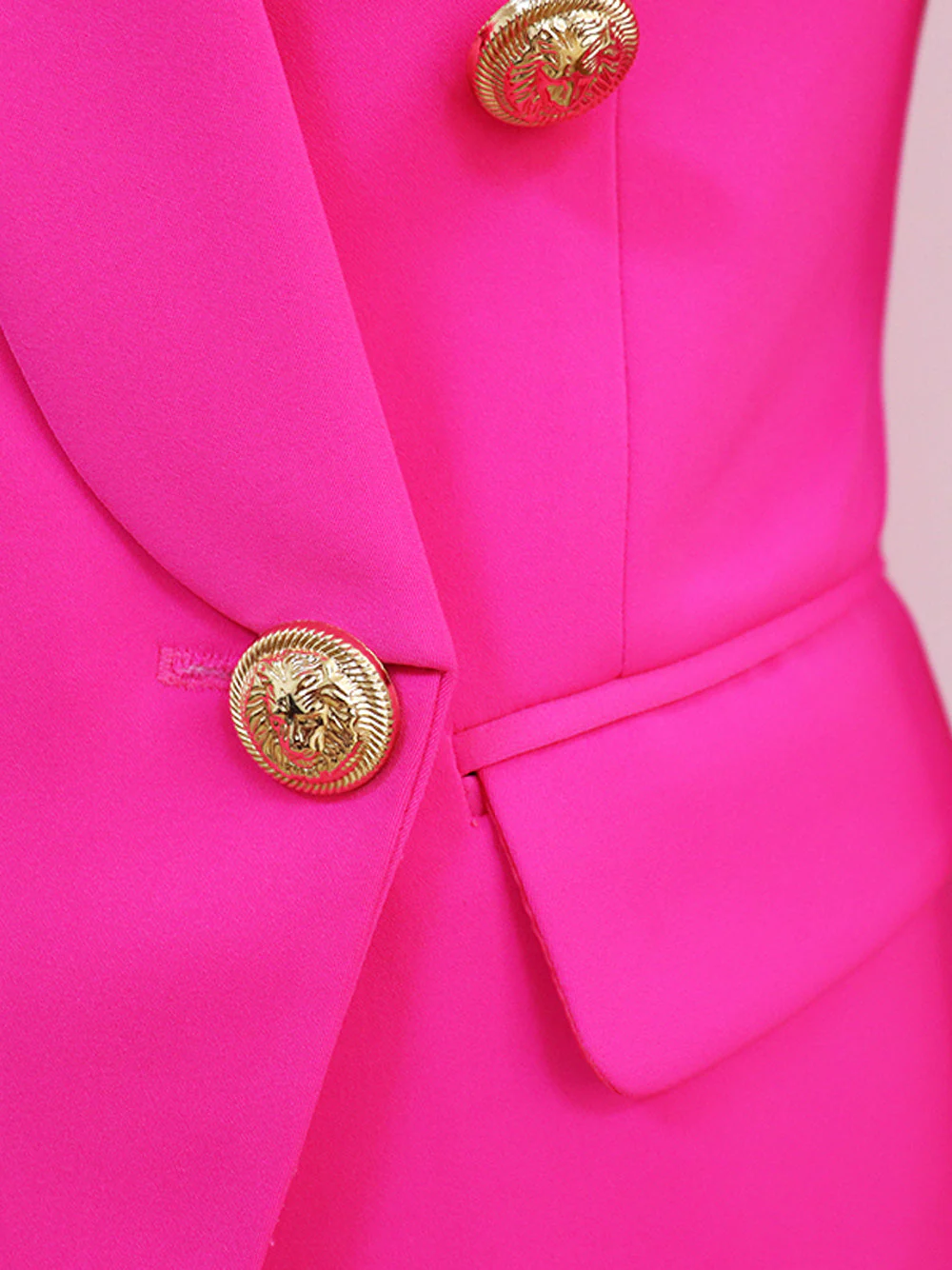 Oversized Fuchsia Double Breasted Blazer - Image 6