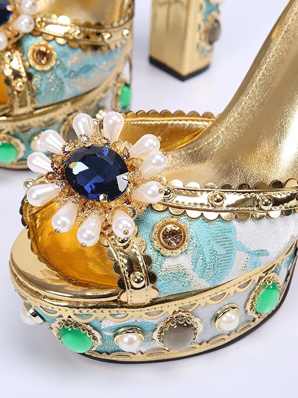 PALAIS Rhinestone-Embellished Block-Heels - Image 14