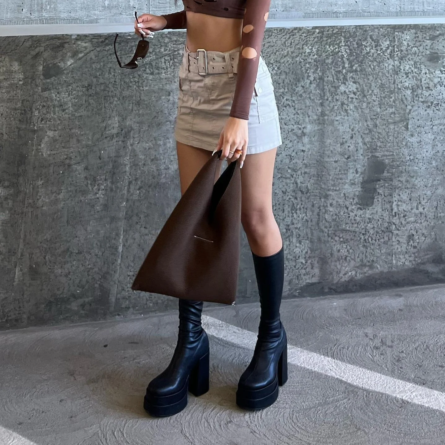 Paparazzo Knee High Platform Boots - Image 8