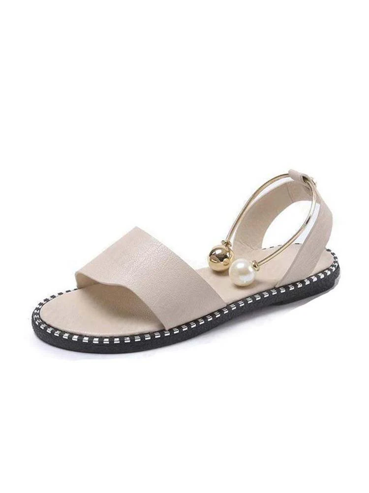 Pearl Flat Heel Sandal - Image 12
