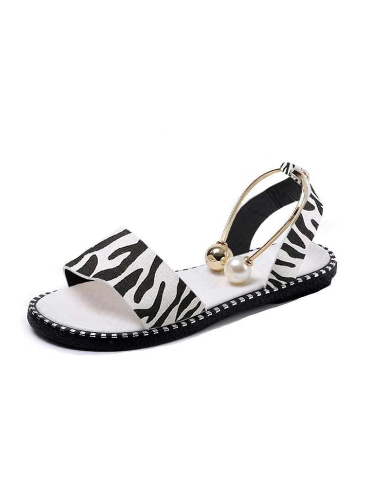 Pearl Flat Heel Sandal - Image 13