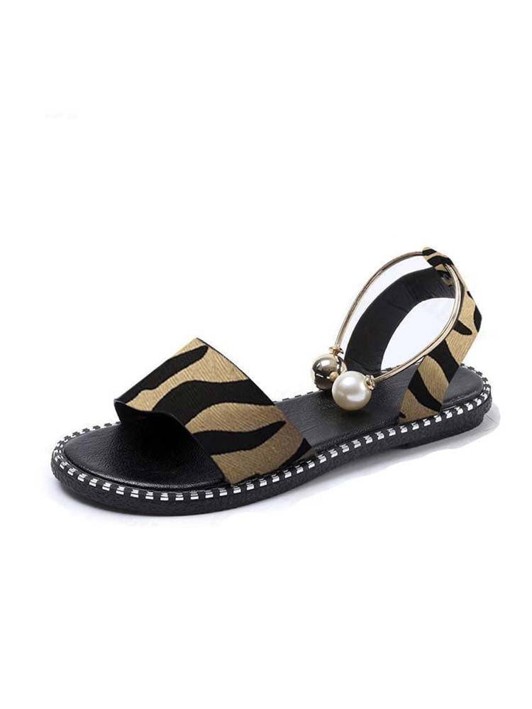Pearl Flat Heel Sandal - Image 15