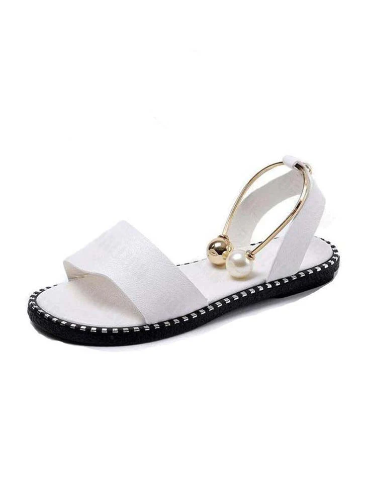Pearl Flat Heel Sandal - Image 4
