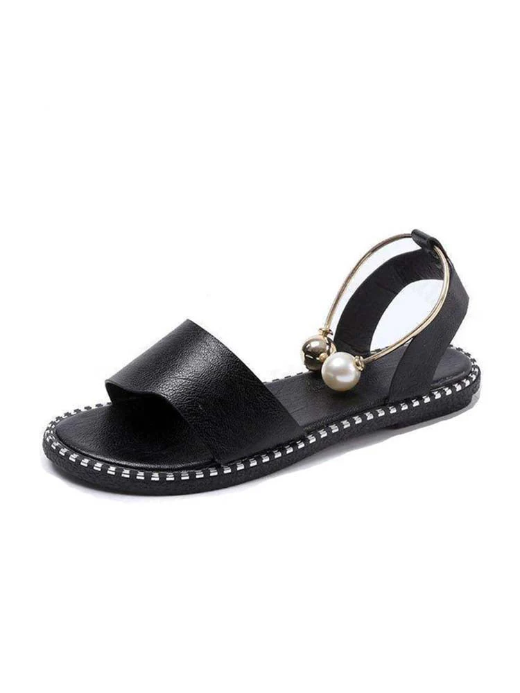 Pearl Flat Heel Sandal - Image 8