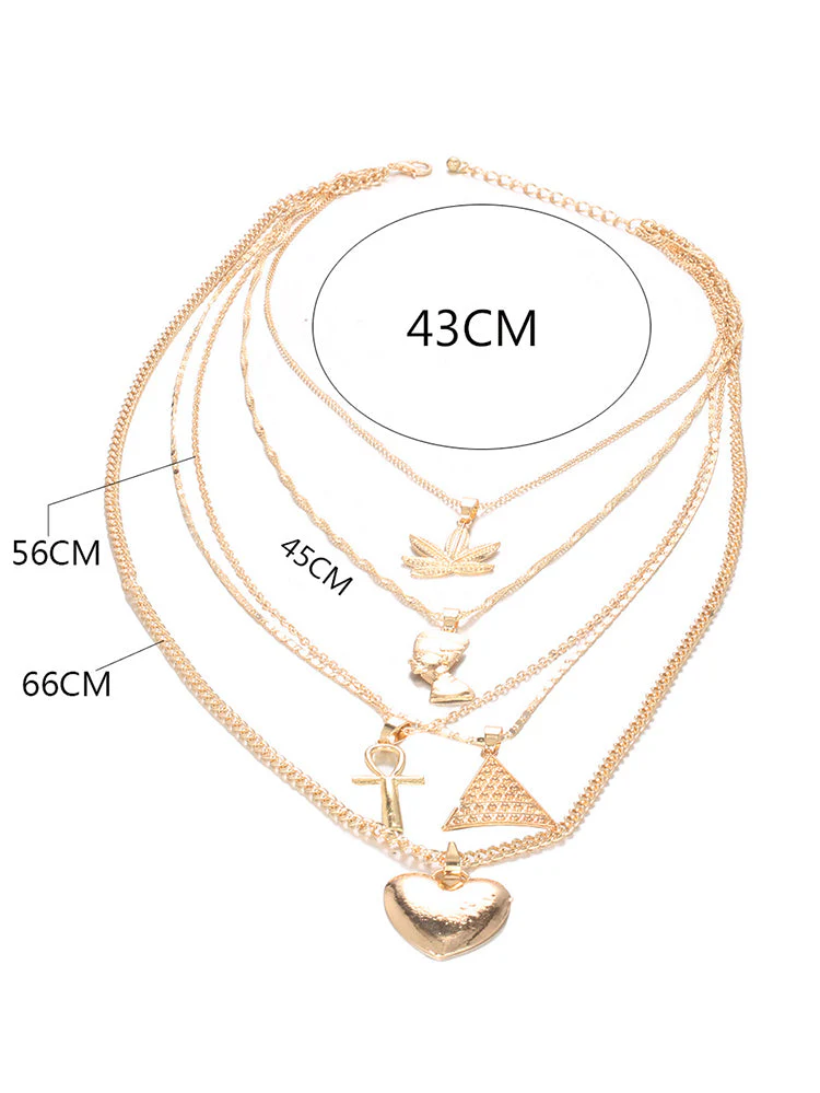 Pendant Layered Necklace - Image 4