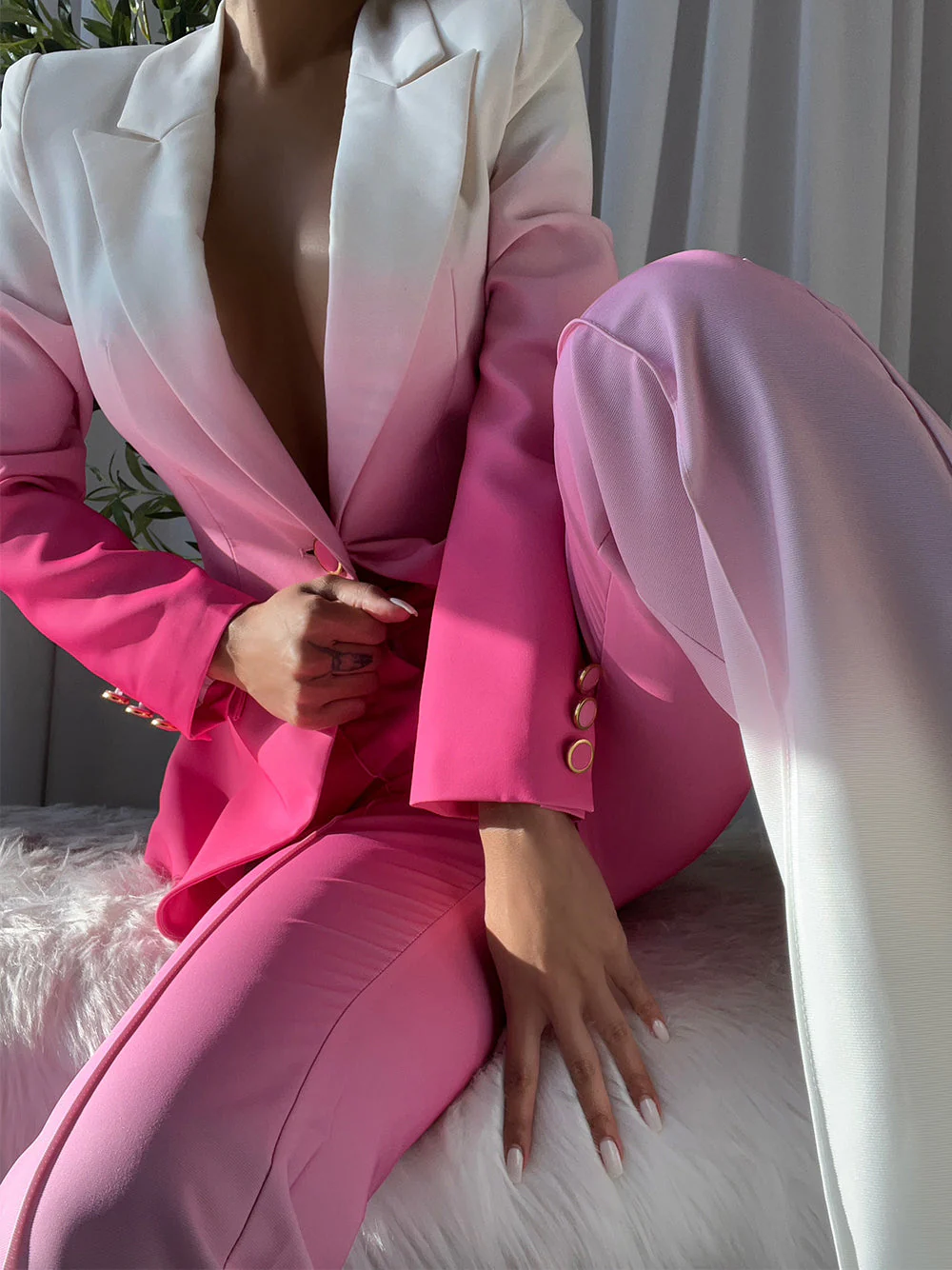 PENDENZA Blazer & Pants Set in Pink - Image 2