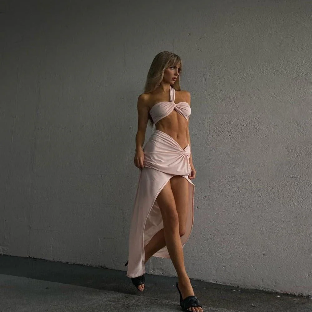 Perfectly You Cut Out High Split Two-Piece Set - Image 2