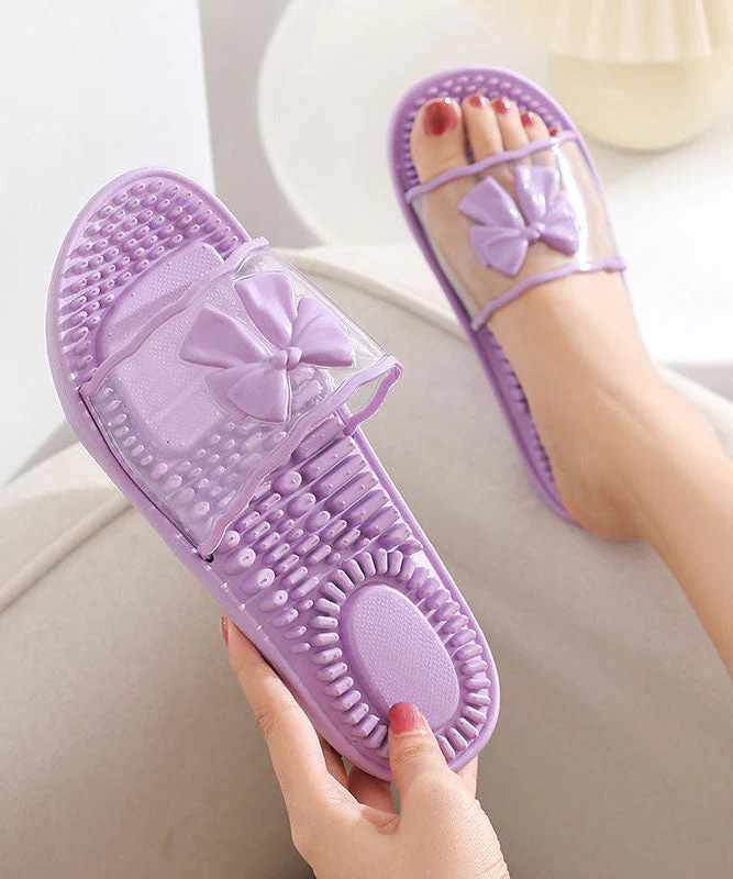 Pink Comfy Slippers Shoes Peep Toe - Image 2