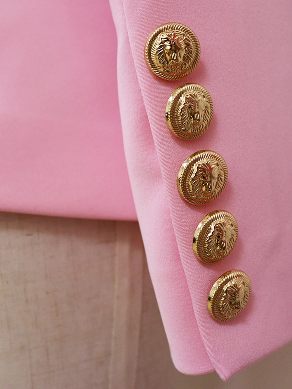 Pink Double Breasted Blazer - Image 10