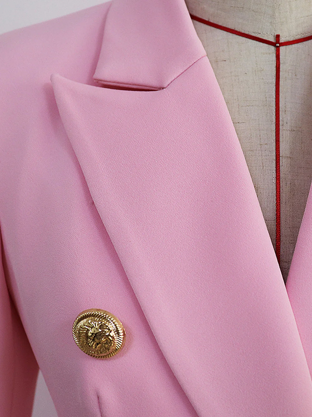 Pink Double Breasted Blazer - Image 11