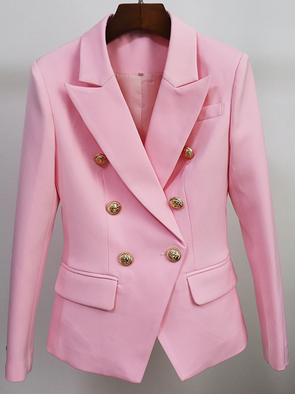 Pink Double Breasted Blazer - Image 12