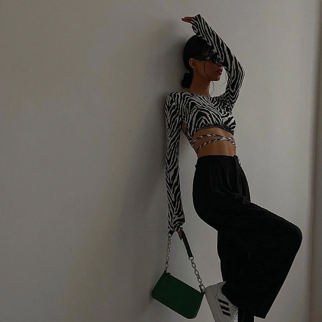 Pippa Long Sleeve Crop Top - Image 6