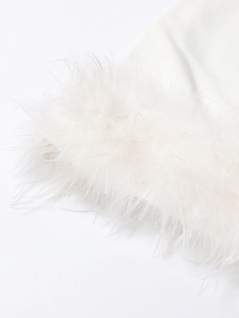 PIUME Maxi Dress w Feathers In White - Image 7