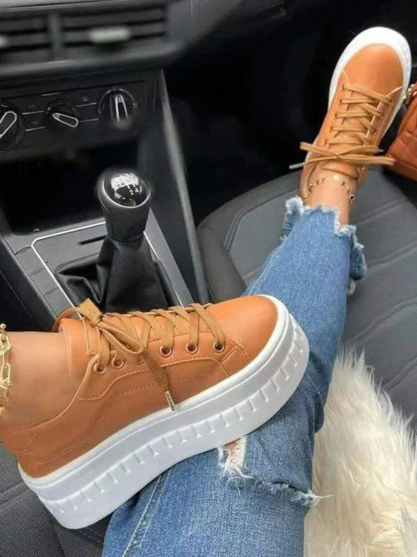 Platform Lace-up Sneakers - Image 3