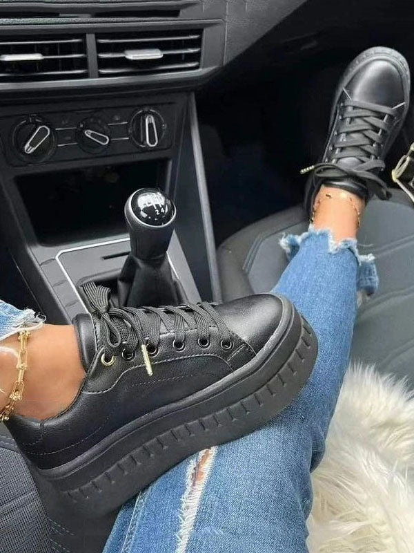 Platform Lace-up Sneakers - Image 4