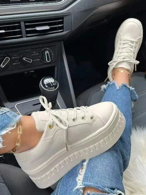 Platform Lace-up Sneakers - Image 5