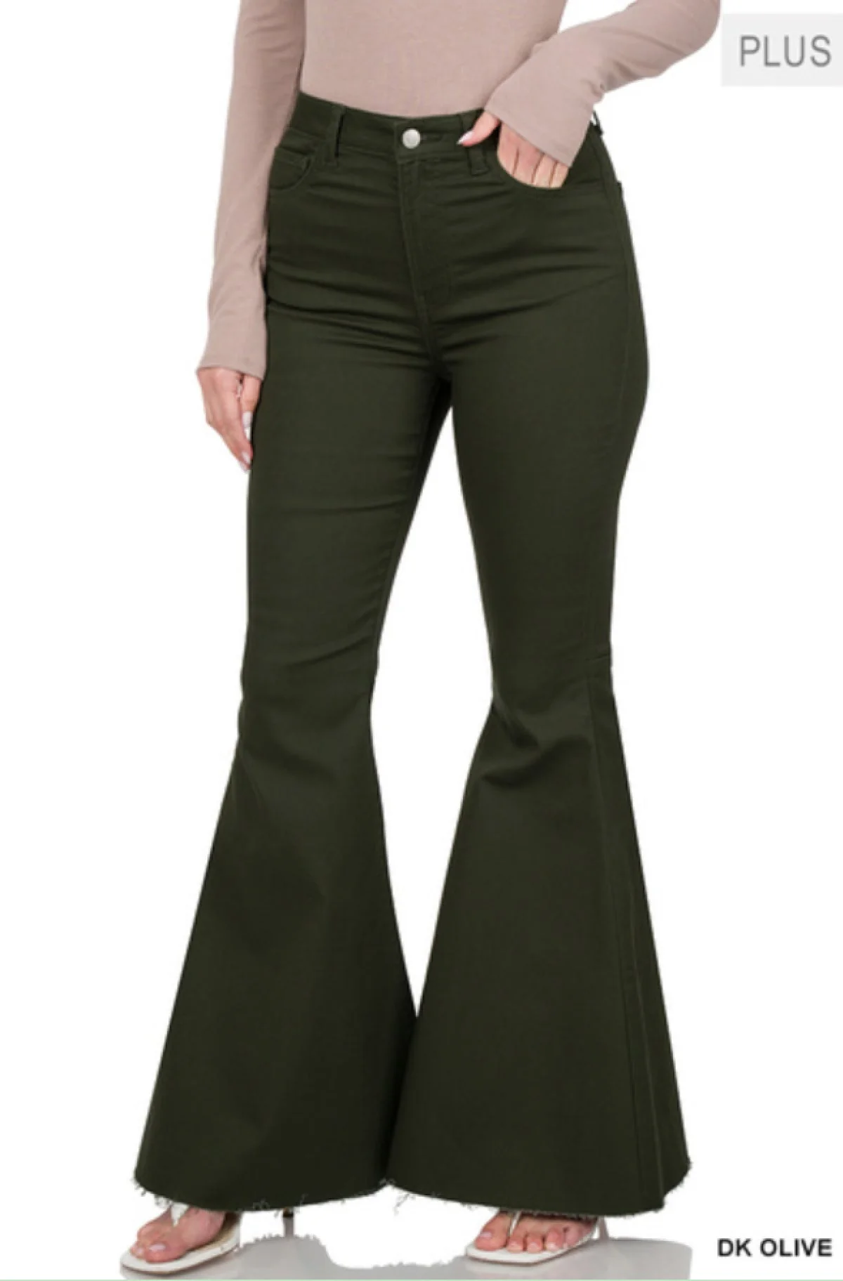 Zenana Plus Size High Rise Super Flare Denim Pants - Image 14