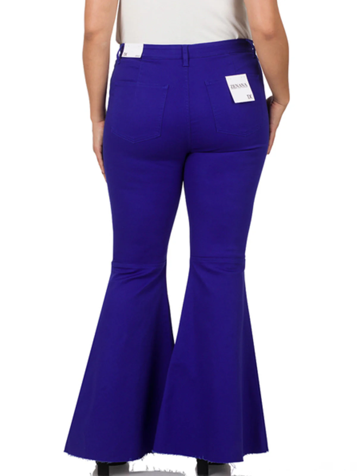 Zenana Plus Size High Rise Super Flare Denim Pants - Image 6