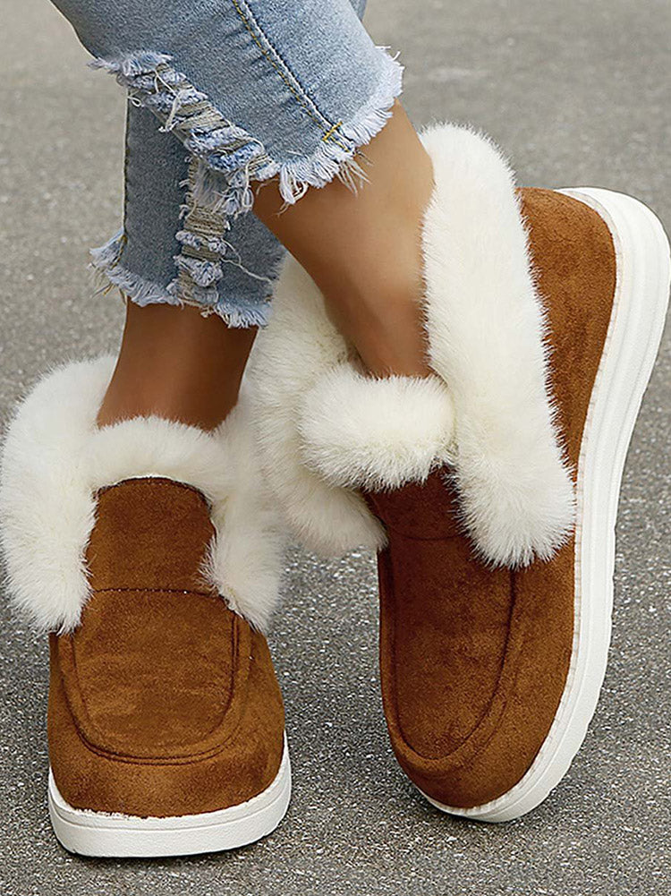 Plush Fur Warm Suede Boots - Image 2
