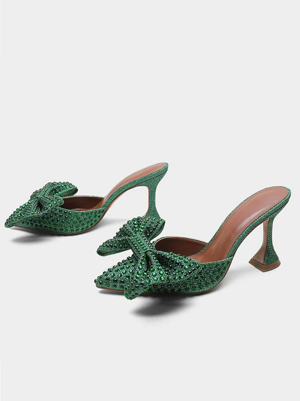 Pointed Toe Bow High Heels Pumps - Image 13