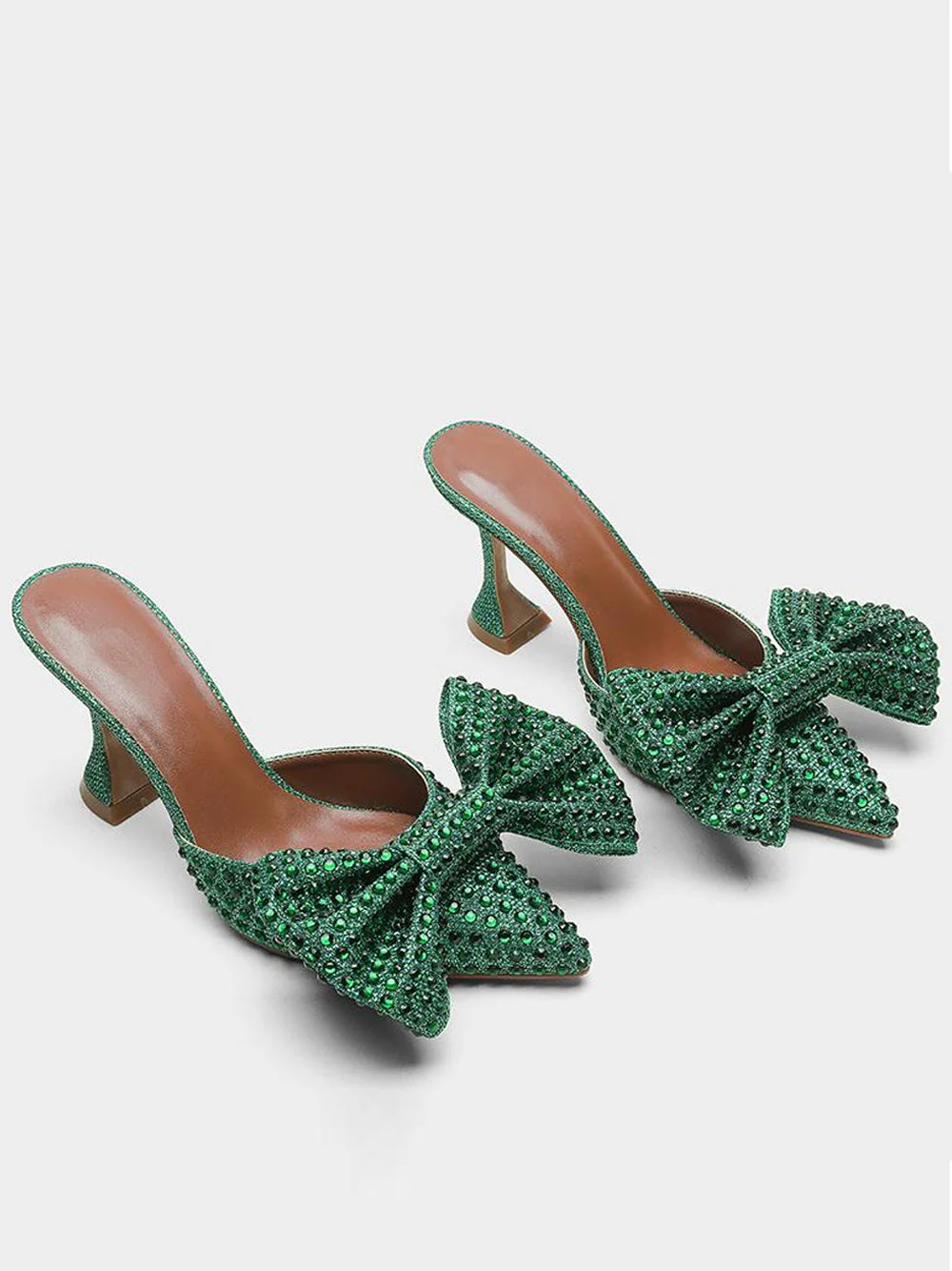 Pointed Toe Bow High Heels Pumps - Image 14