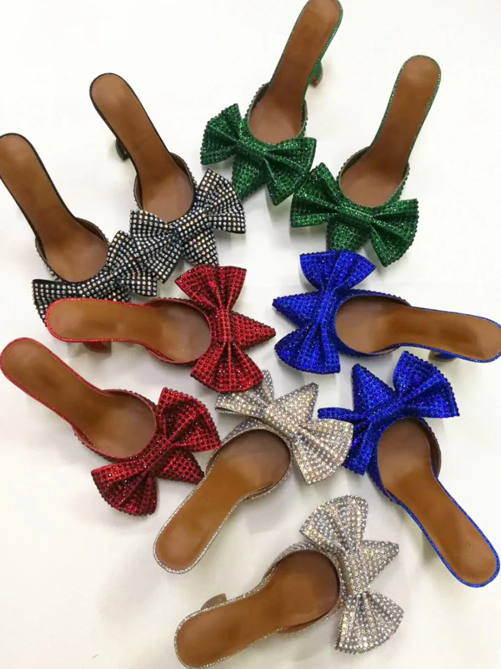 Pointed Toe Bow High Heels Pumps - Image 16