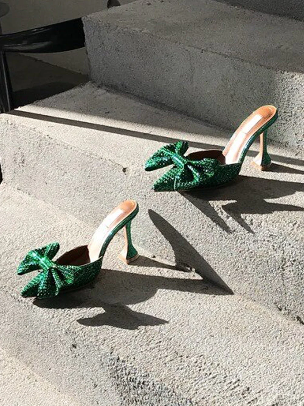 Pointed Toe Bow High Heels Pumps - Image 18