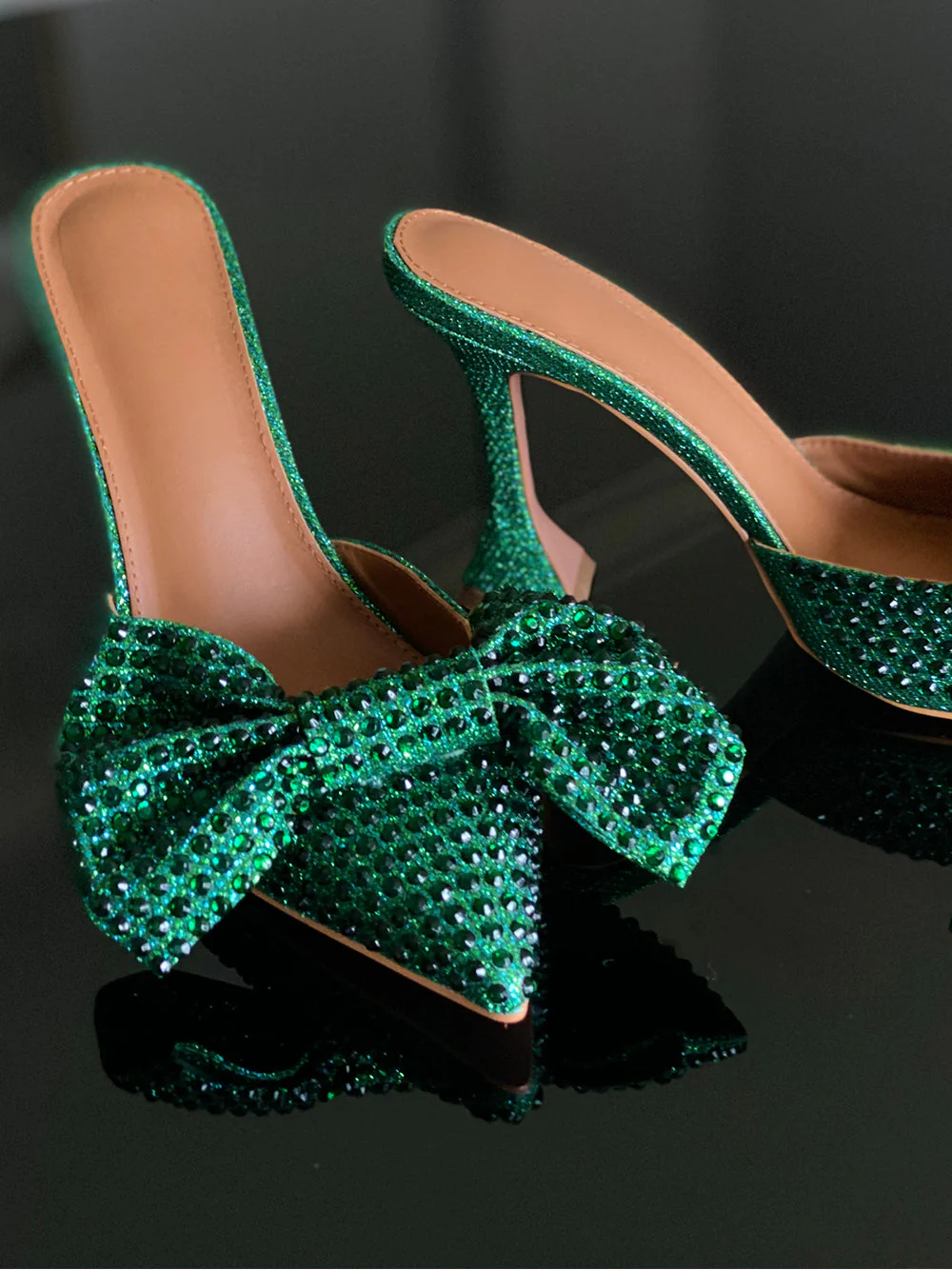 Pointed Toe Bow High Heels Pumps - Image 7