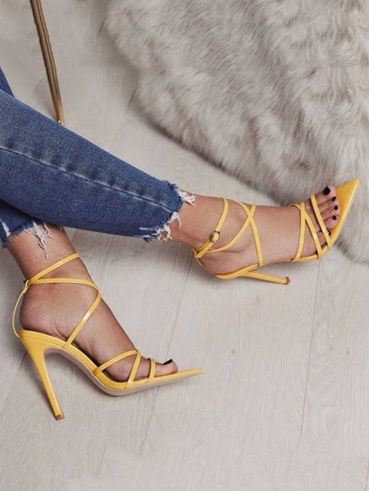 Pointed Toe Stiletto Heel Sandals - Image 5