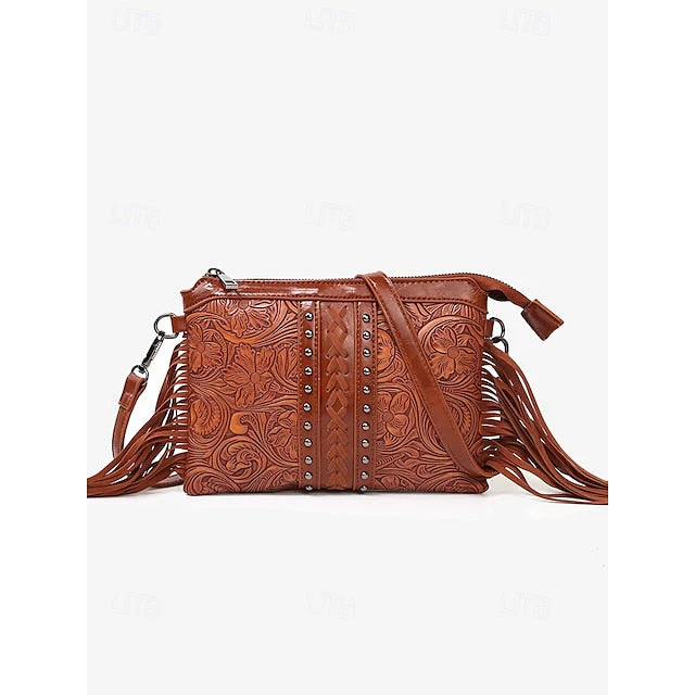 PU Crossbody Leather Bag Shoulder Wristlet Bags - Image 9