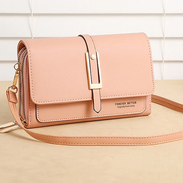 PU Crossbody Phone Bag Mobile Leather Wallet - Image 12