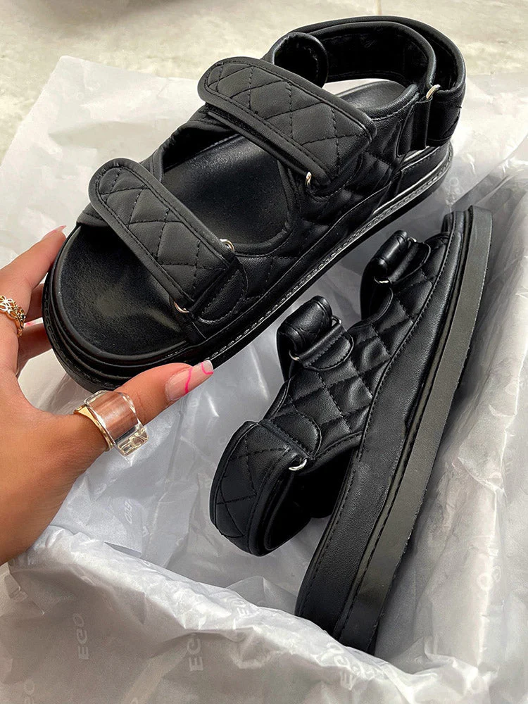 PU Double Velcro Sandals - Image 4