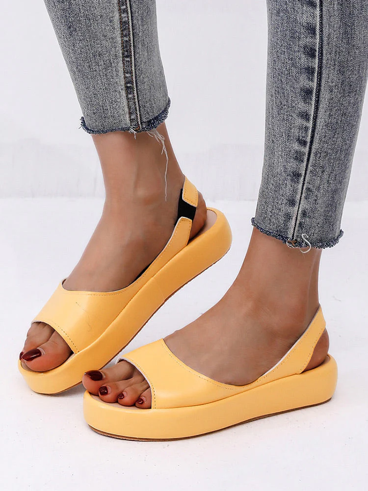 PU Leather Open-toe Sandals - Image 2