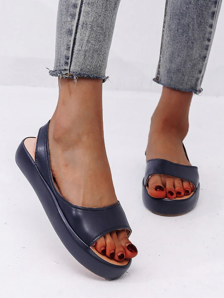 PU Leather Open-toe Sandals - Image 25