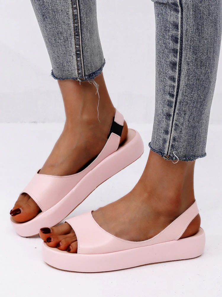 PU Leather Open-toe Sandals - Image 7