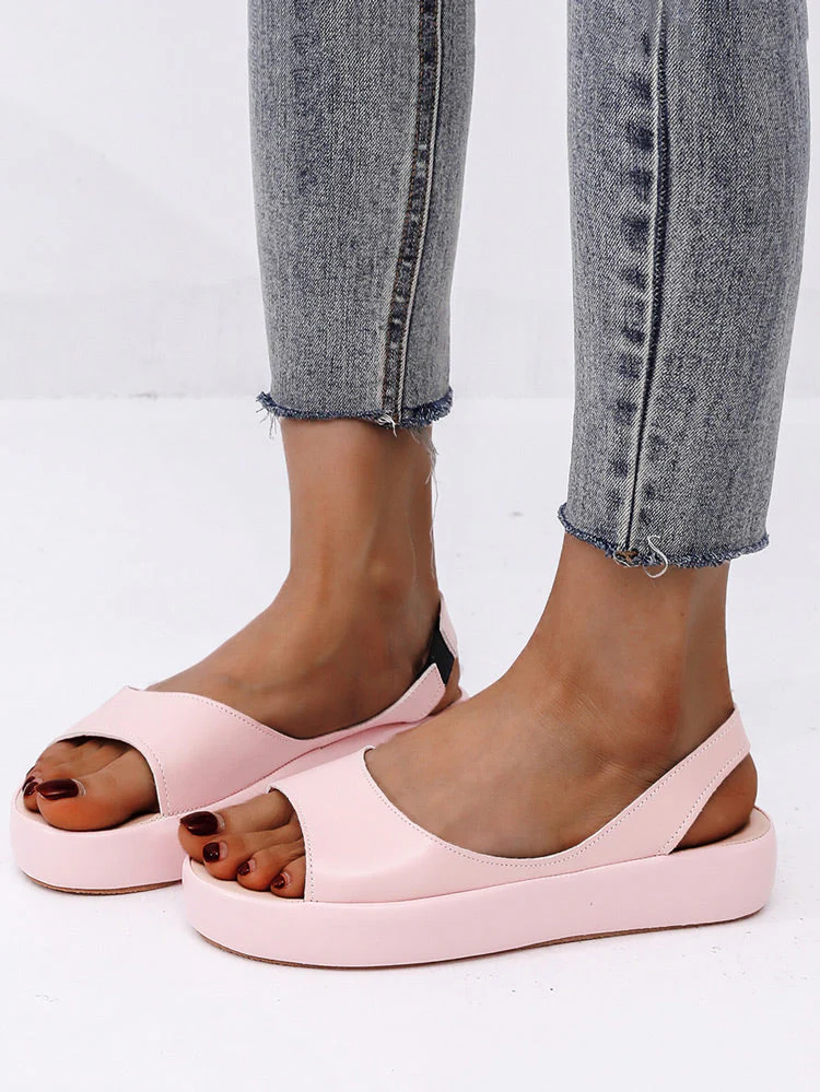 PU Leather Open-toe Sandals - Image 8
