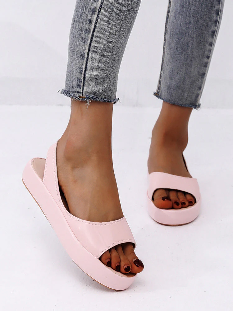 PU Leather Open-toe Sandals - Image 9