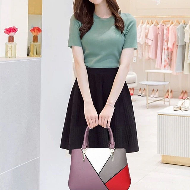 PU Shoulder Bag Tote Leather Diaper Handbag - Image 11