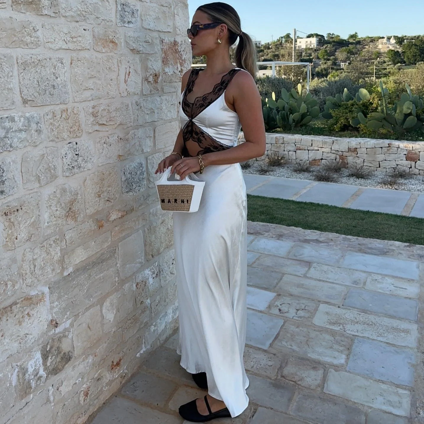 Pure Affection Cut Out Satin Maxi Dress - Image 4