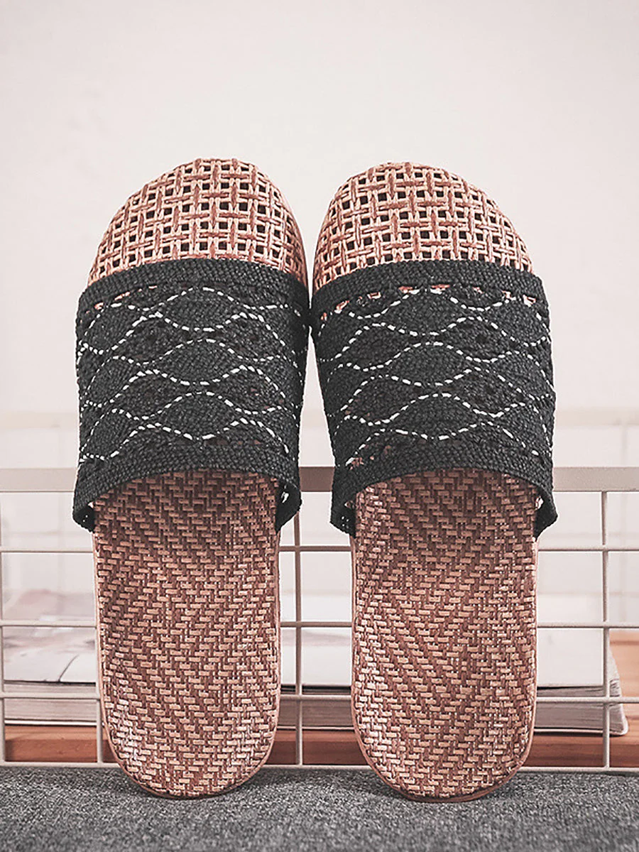 Rattan Weaving Indoor Slippers - Image 9