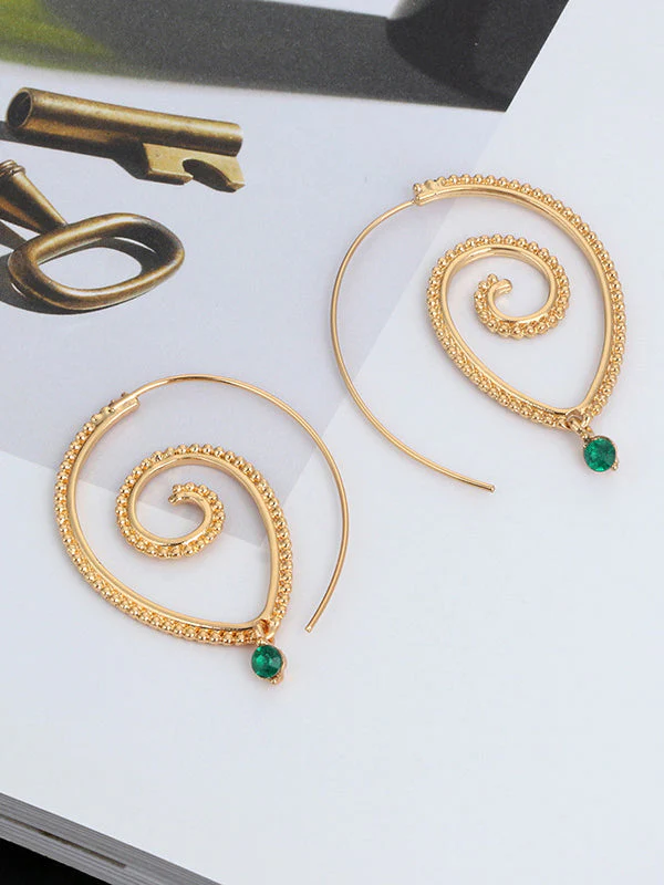 Retro Swirl Hoop Earrings - Image 12