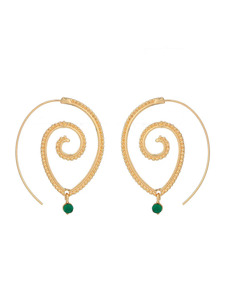 Retro Swirl Hoop Earrings - Image 13