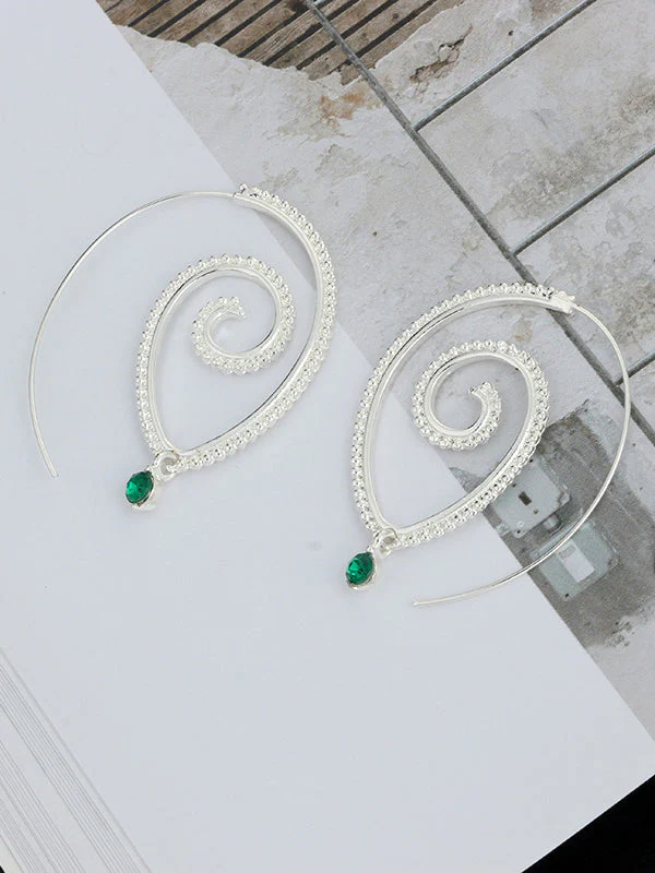 Retro Swirl Hoop Earrings - Image 17