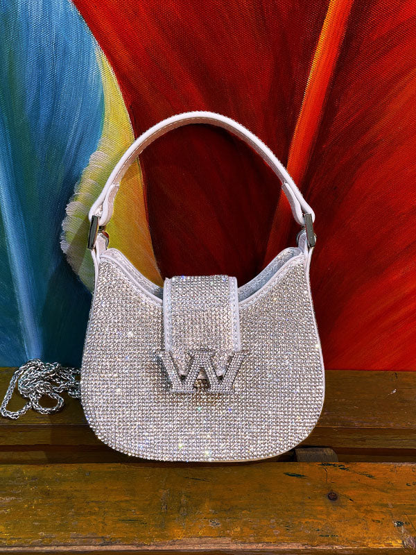 Rhinestone Saddle Shoulder Bag - Image 10