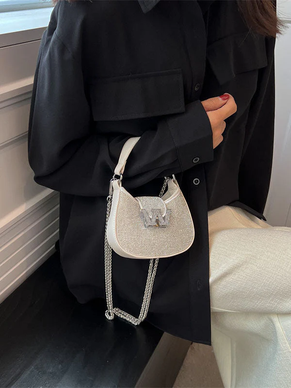 Rhinestone Saddle Shoulder Bag - Image 21