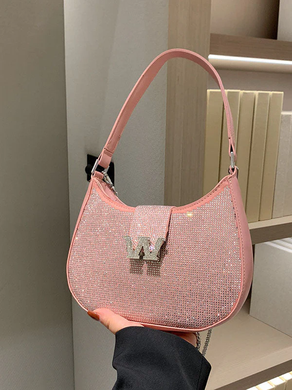 Rhinestone Saddle Shoulder Bag - Image 23